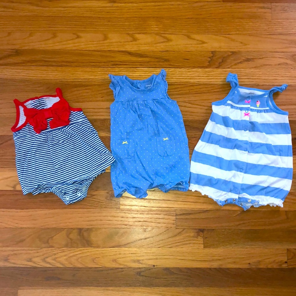 EUC 12 Month Summer Romper/Bubble Lot